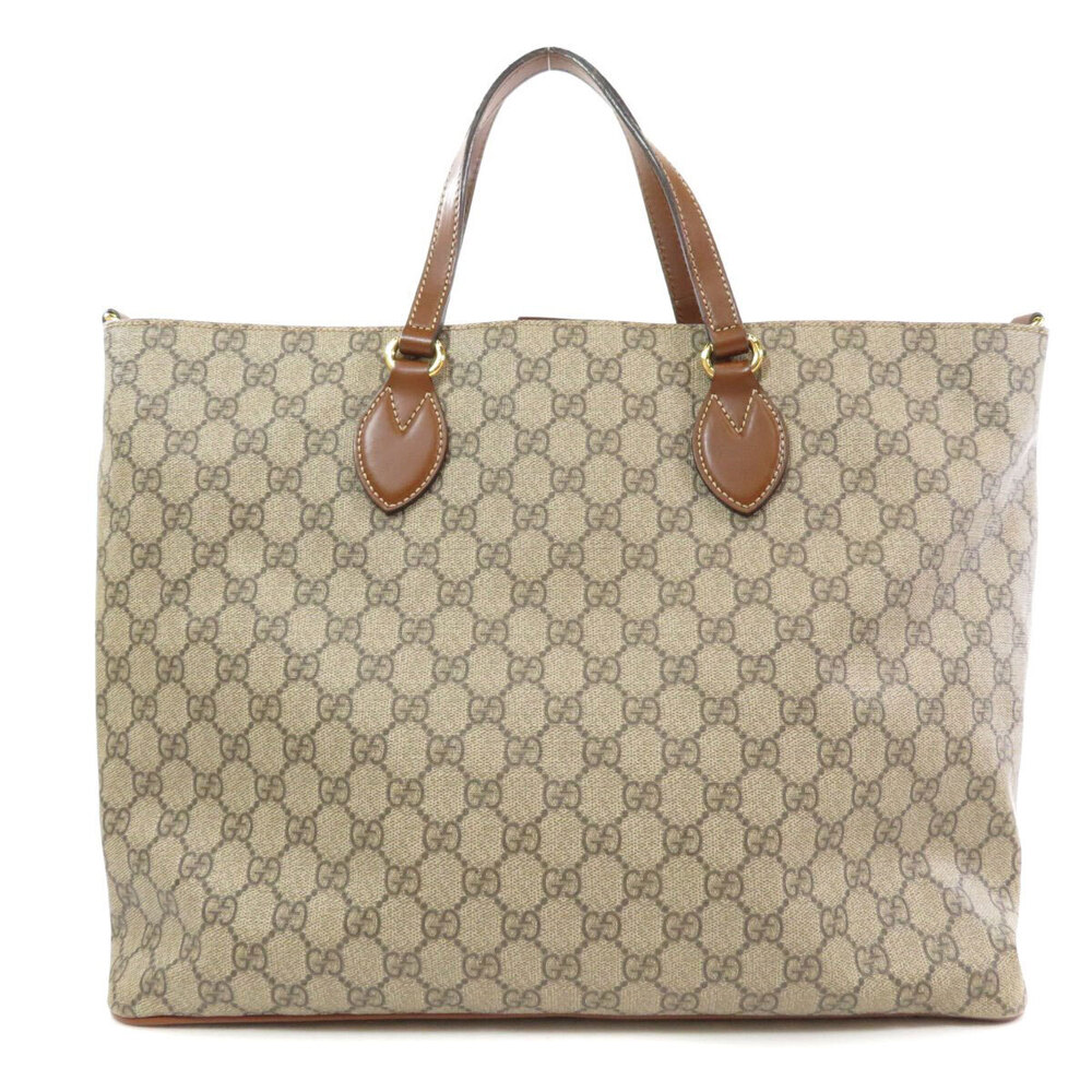 Gucci Bag beige Canvas Tote monogram brown ebony GG Supreme